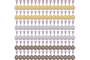 IHPUKIDI 12/24/48/96 Pieces Gold Silver Bronze Award Medals, Olympic Style Winner Medals Gold Silver Bronze Prizes for Sports, Competitions, Party Favors, 2 Inches