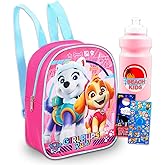 Paw Patrol Mini Backpack for Girls - Bundle with 10" Small Backpack Featuring Skye and Everest Plus Stickers, Water Bottle, More | Paw Patrol Travel Bag Set for Kids
