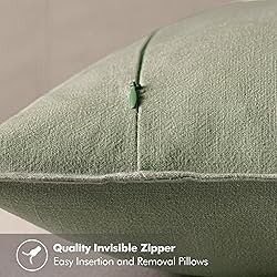 MIULEE Decorative Linen Pillow Covers 20x20 Inch
