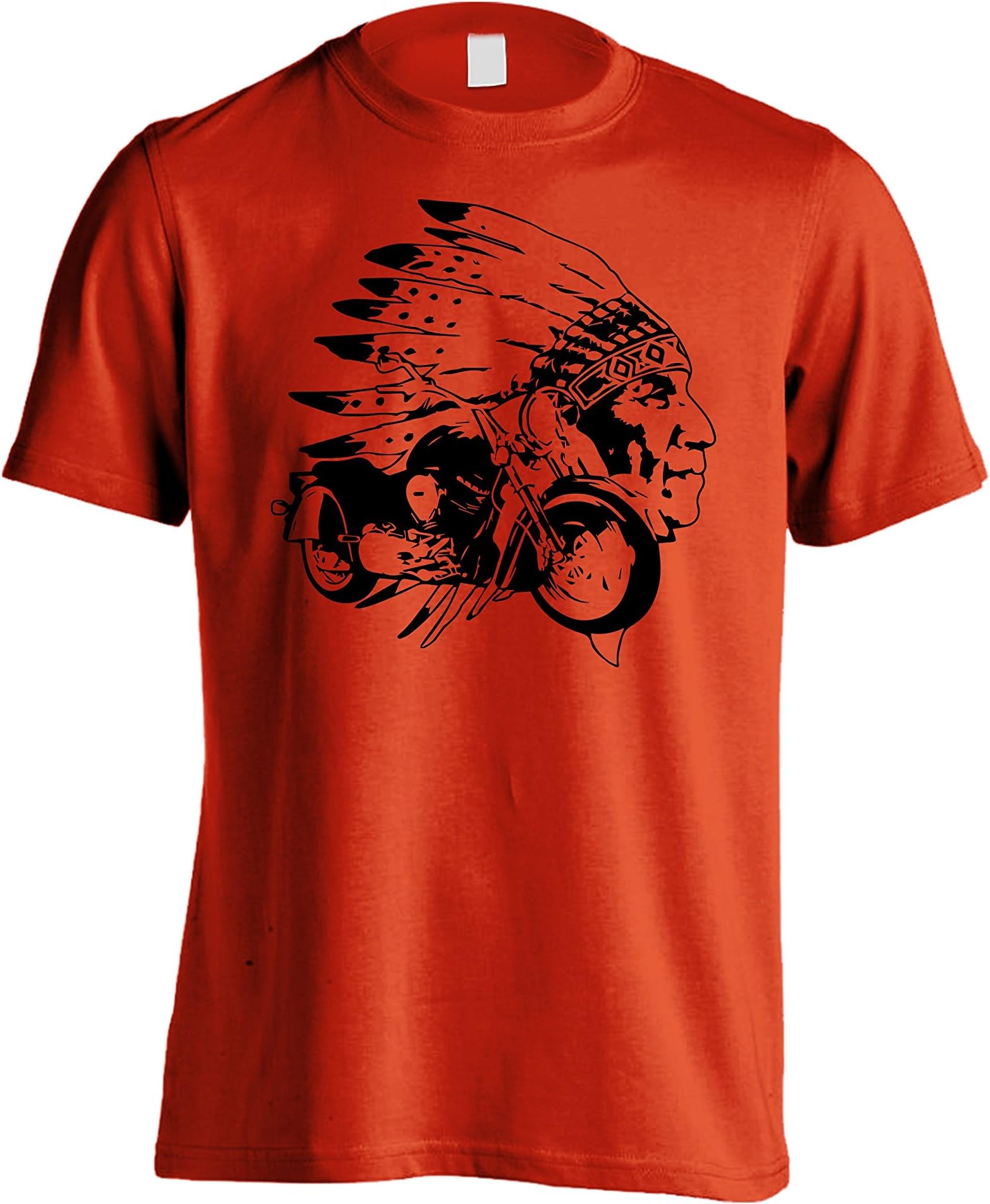 Men's Motorcycle Indian Chief T-Shirt Native American USA Graphic Tee