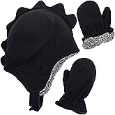N'Ice Caps Toddler Baby Hat Mitten Set Boys Dino Fleece Gloves Warm Sherpa Lined