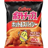 Calbee Potato Chips 80g (Hot &amp; Spicy, 1 Pack)