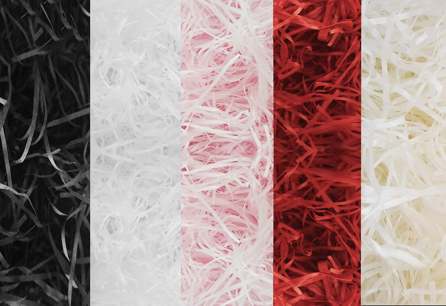 Emartbuy Assorted Colours Shredded Paper 500 grams - Soft Tissue Gift Filling for Hampers Packaging & Crafting