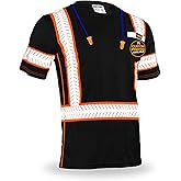 KwikSafety - Charlotte, NC - Black Renaissance Man Safety Shirt [Reflective Fishbone Tape] ANSI Class Unrated