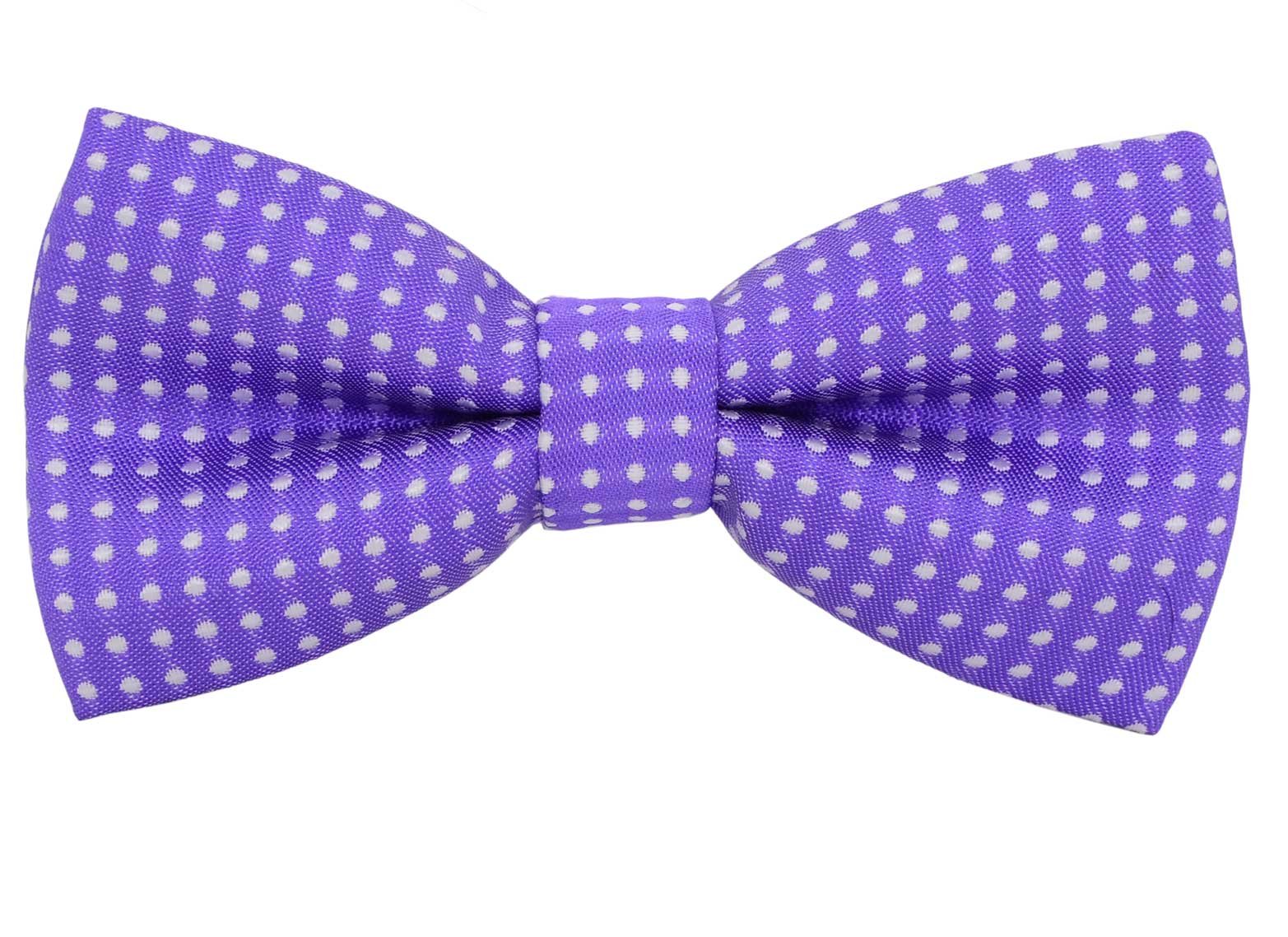 Colorful Polka Dots Bow Tie, Adjustable Bowtie Fashion Accessories for Pet Dog Cat DLJ29 (Violet)