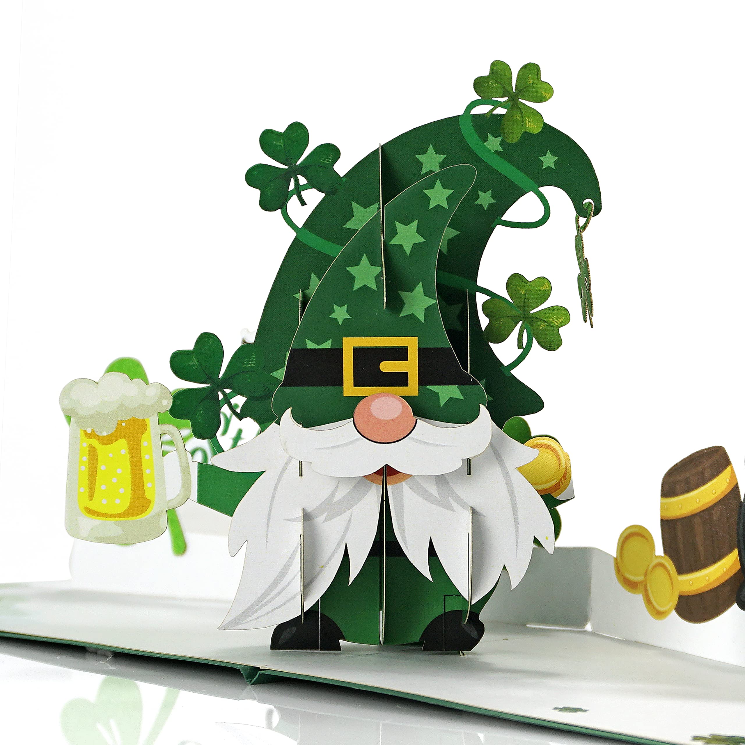 CUTPOPUP Gnome Patrick's Day 3D Card, Patrick Cards, Pop Up Greeting Cards, US8-SD145UK1515