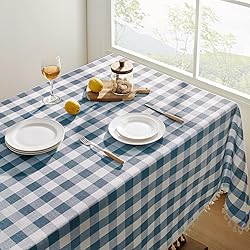Softalker Checkered Tablecloth Square, Heavy Weight