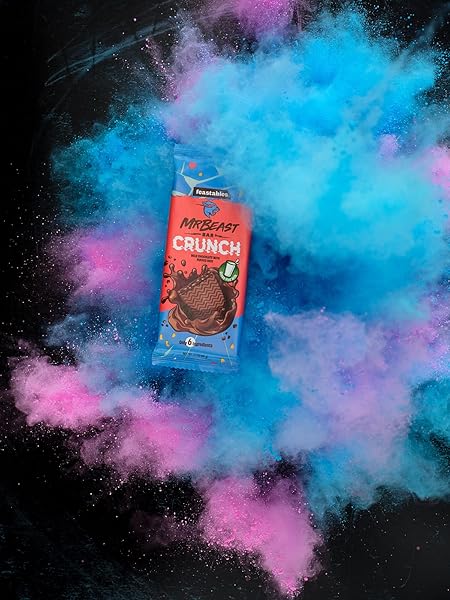 FEASTABLES MILK CHOCOLATE CRUNCH BARS – MADE WITH GRASS-FED MILK CHOCOLATE AND ORGANIC COCOA. ONLY 6 INGREDIENTS, COUNT