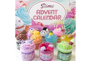 ORIENTAL CHERRY Advent Calendar 2025 - Christmas Countdown Calendar - 24 Days of Surprises with DIY Slime Craft Kit - Funny Christmas Gifts Toy for Kids Toddlers Girls Tweens