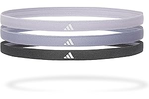 Adidas Hairbands - Non-Slip Workout Headbands for Women and Men, Lycra Construction, Pack of 3, One-Size-Fits-All, for Fitnes