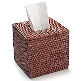 Square Rattan Tissue Box Cover, Hand Woven Wicker