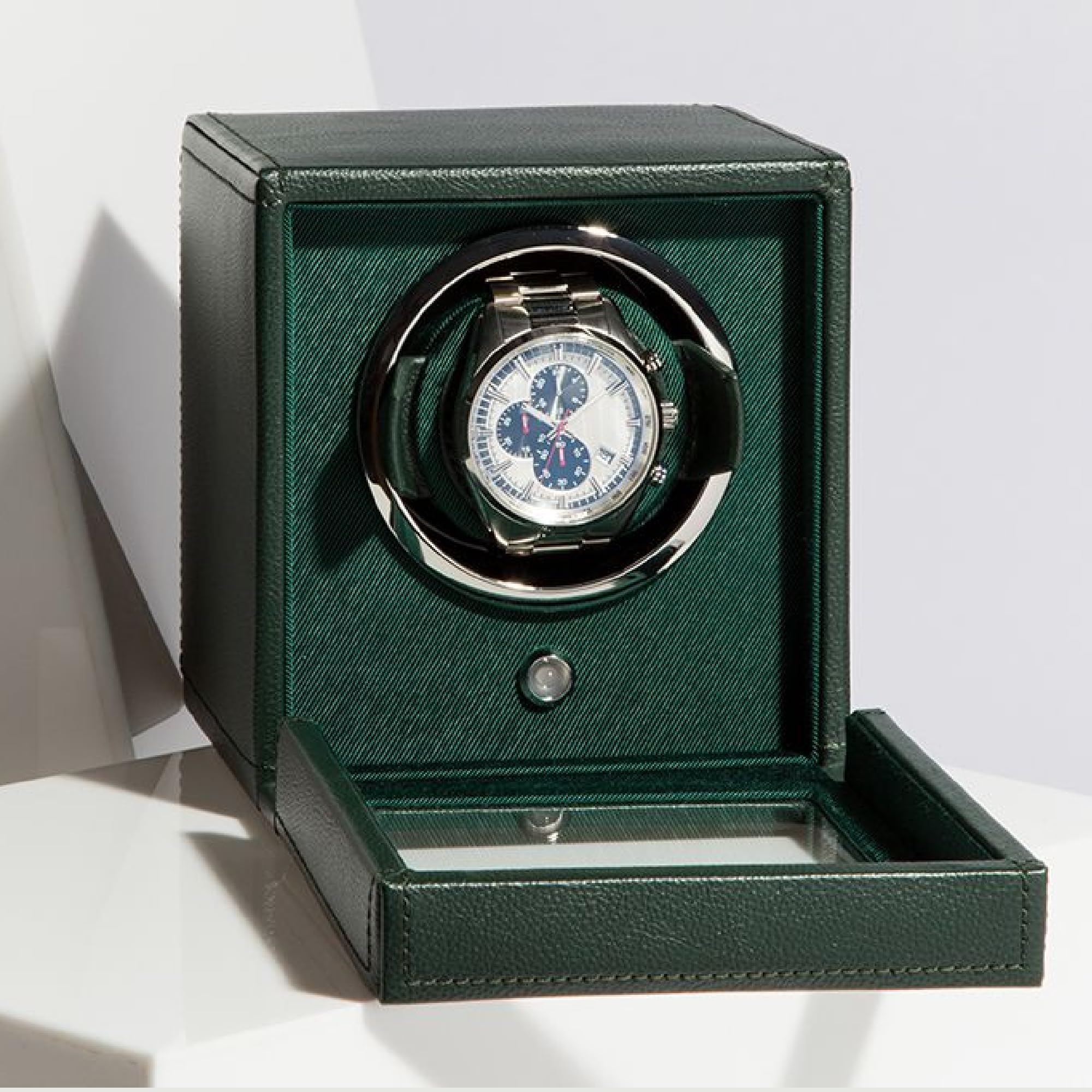 Wolf Cub Single Watch Winder with Glass Cover