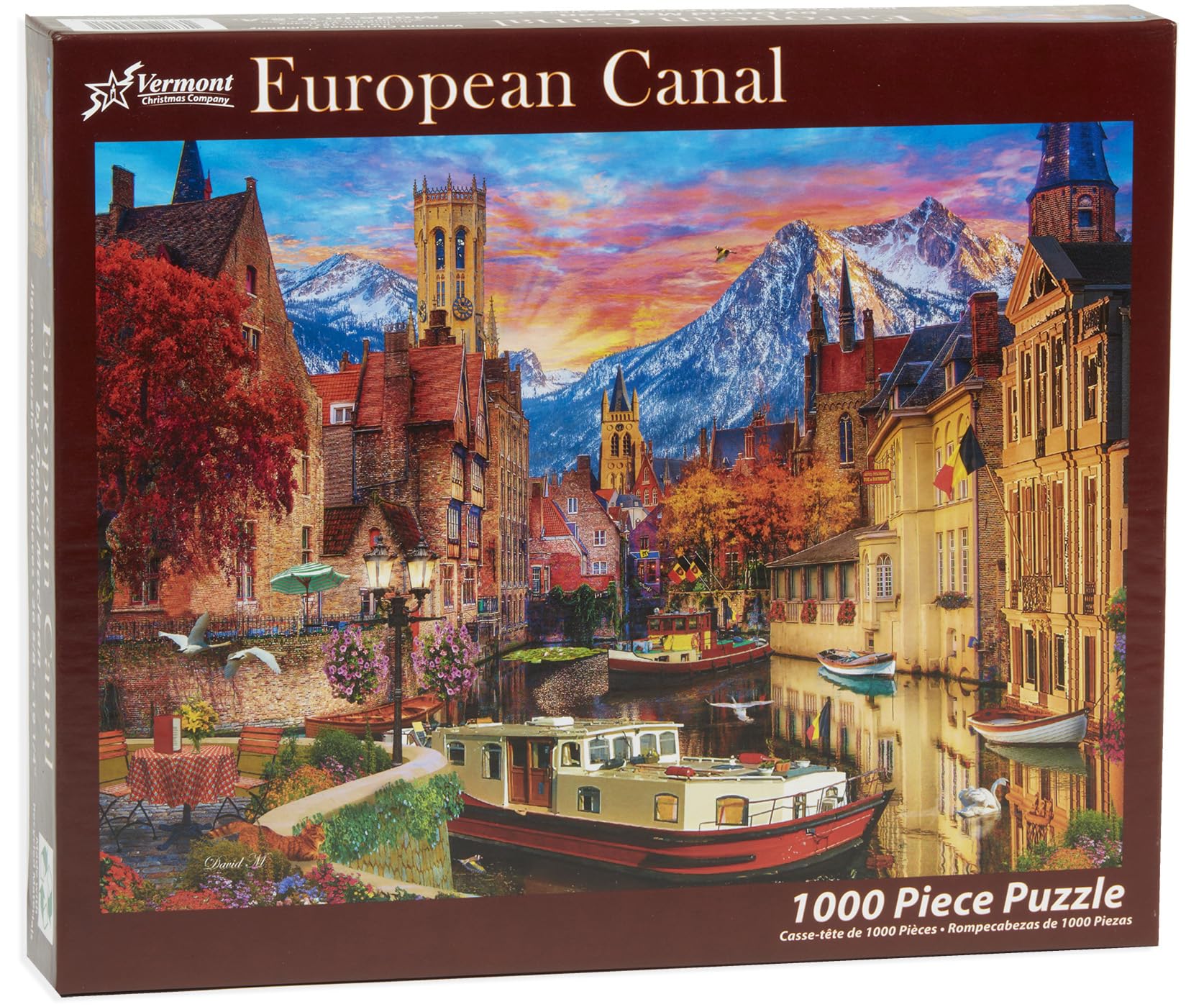Vermont Christmas Company European Canal Jigsaw Puzzle 1000 Piece