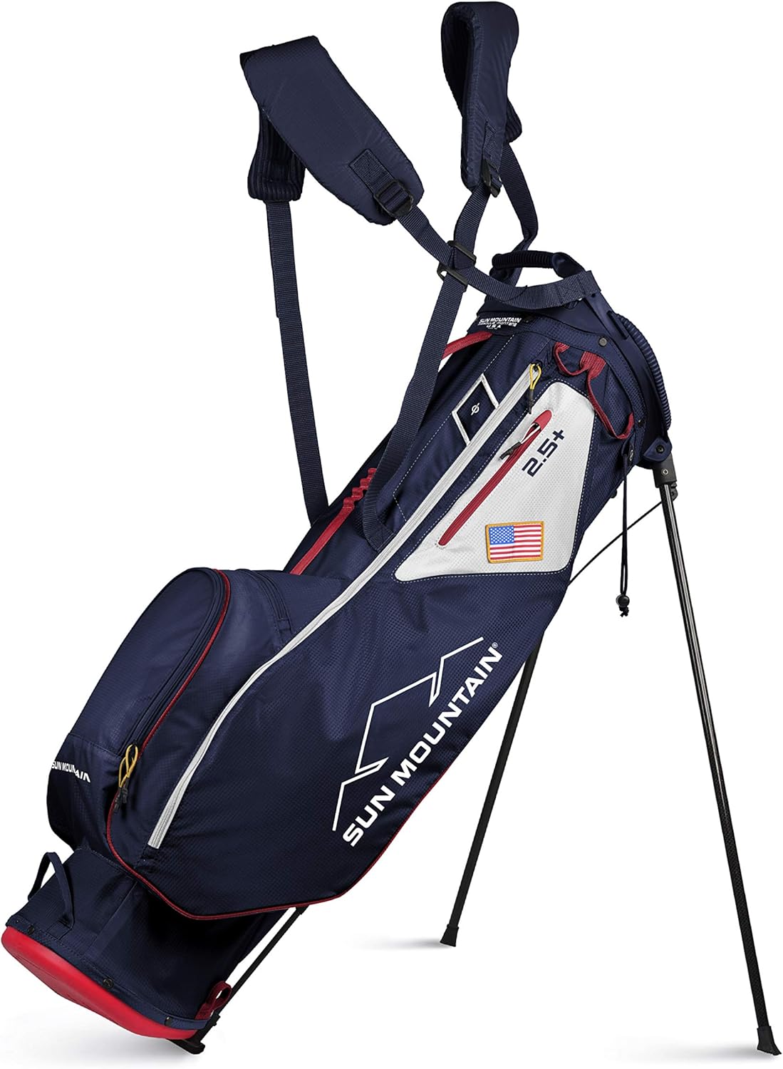 Sun Mountain 2021 2.5+ Golf Stand Bag (Navy-White-RED) : Sports & Outdoors