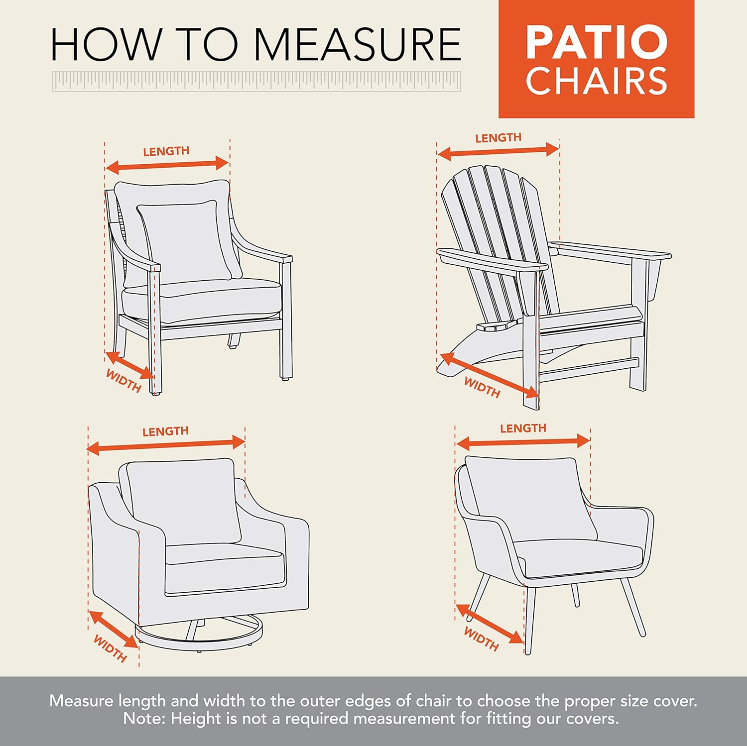 Modern Leisure 2972 Monterey Swivel Patio Lounge Chair, Outdoor Cover (37.5 39.25 D x 38.5 H inches) Water-Resistant, Khaki/Fossil: Garden & Outdoor