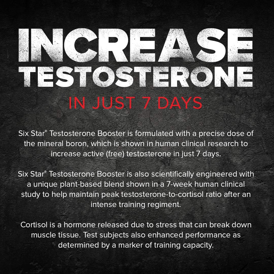 Testosterone Booster for Men | Six Star Pro Nutrition | Test Booster For Men | Extreme Strength + Enhances Training Performance + Scientifically Researched | Test Boost Supplement, 60 Pills: Health & Personal Care