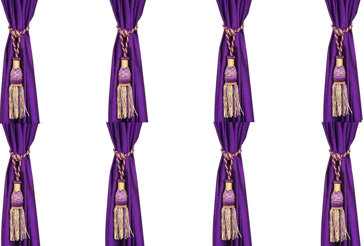 Buy Homesazz Polyester Curtain Tie Back Purple Online At Low