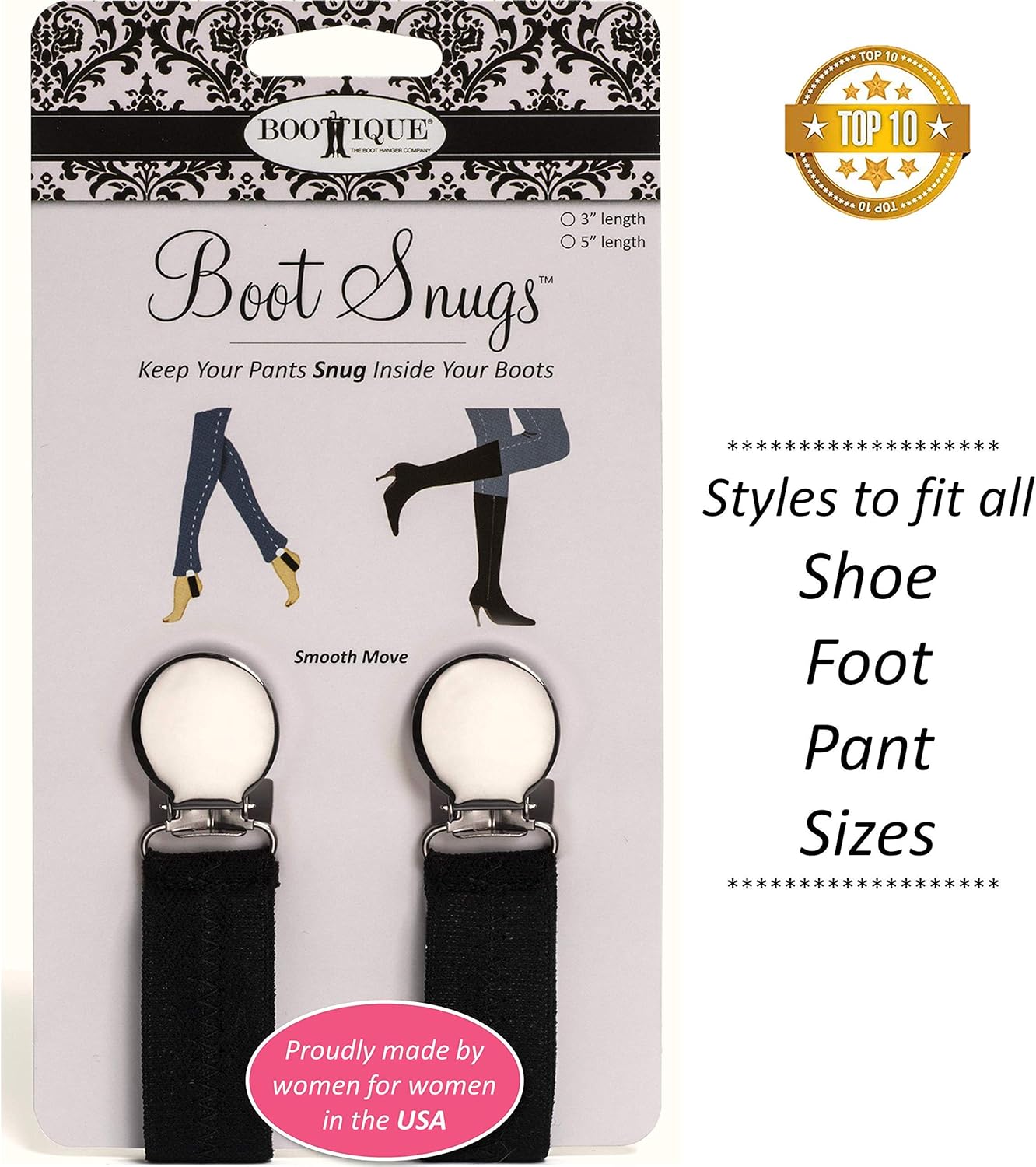 Boot Clips, Boot Straps Boot Snugs Boot Straps Pant Clips for Smooth