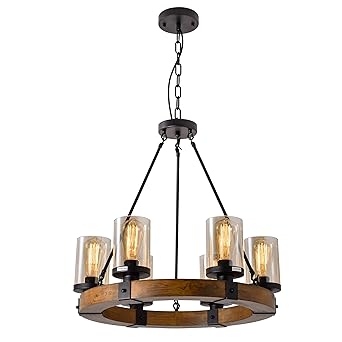 Candelabro De Techo De Madera