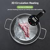 KitchenBoss Sous Vide Machine 1100W Wi-Fi Precision Cooker Stainless Steel view 5