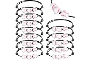 Inbagi 30 Pcs Ball Bracelet Wristbands Sports Party Favors Sports Bracelets Football Baseball Softball Volleyball Bracelets for Boys Girls Adults Sports Team Gifts