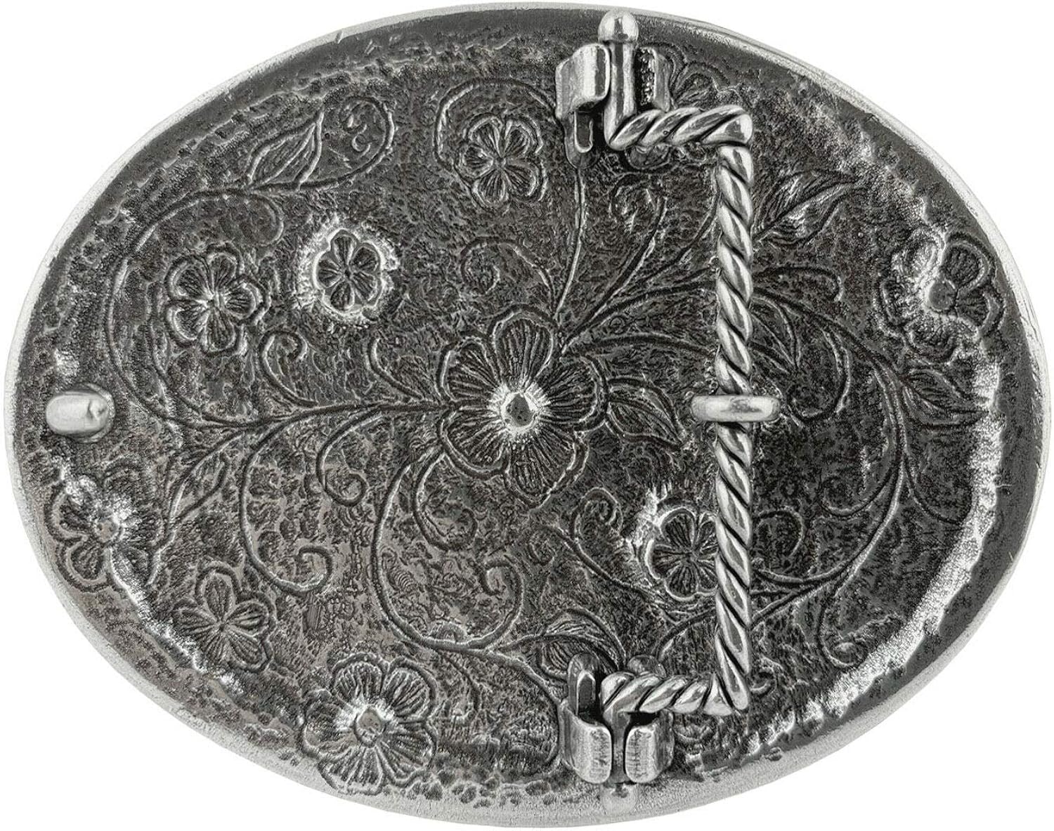 Swarovski rhinestone Crystal Belt Buckle Antique/Brass Oval Floral Engraved Buckle at  Women’s Clothing store