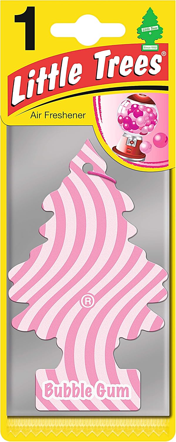 Little Trees Air Freshener Tree MTR0066 Bubble Gum Fragrance For Car Home Boat Caravan - Single Pack