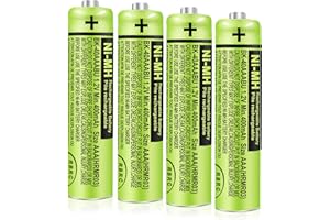 CUCESH 4Pack BK-40AAABU AAA Rechargeable Battery 400mAh 1.2V for Panasonic Cordless Phone Ni-MH AAA Batteries Replacement for Remote Controls, Electronics
