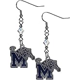 NCAA Memphis Tigers Crystal Dangle Earrings