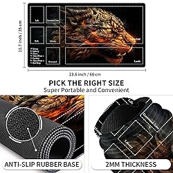 EDGFRTOIO Playmat with Zones for MTG Card Game