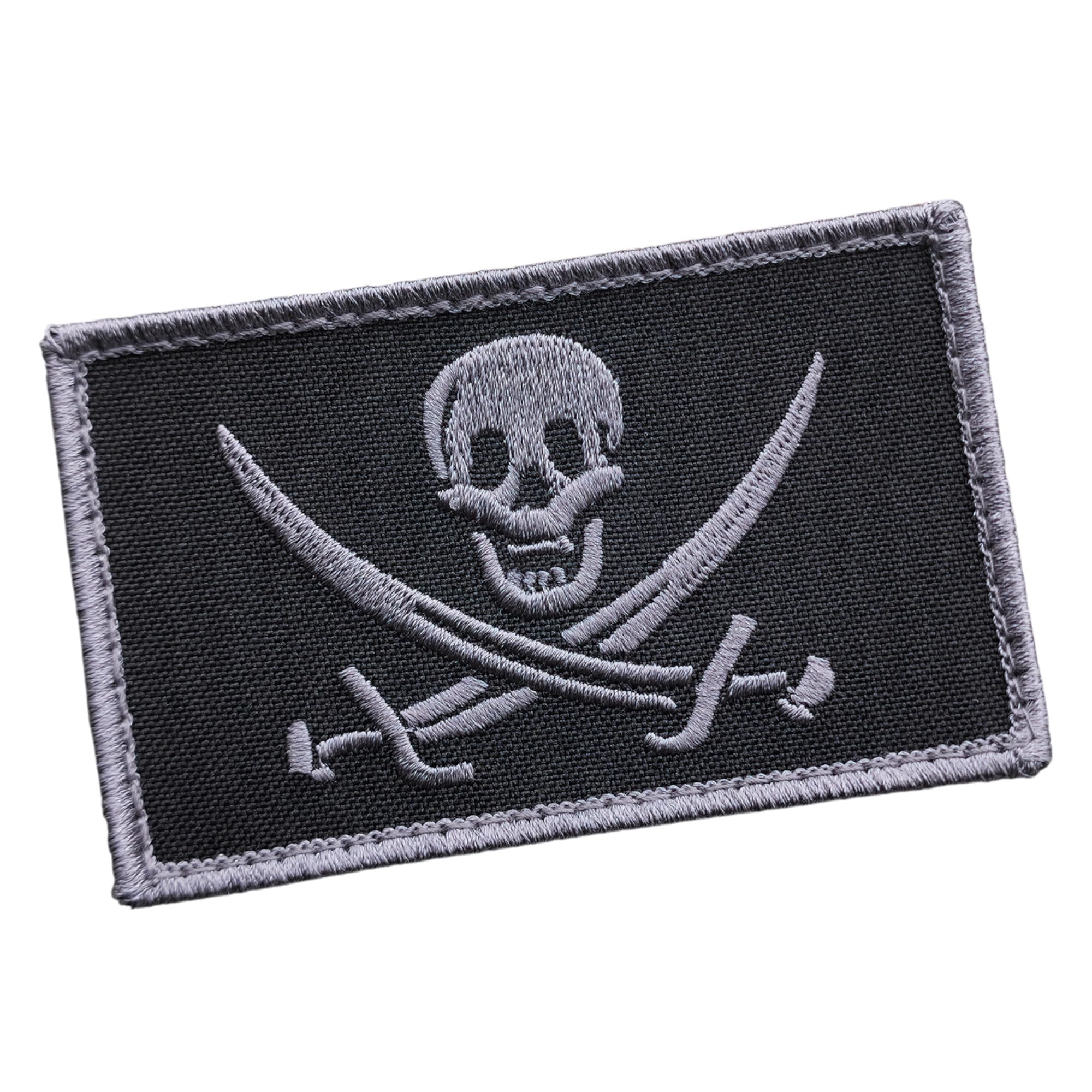 Calico Jack Skull Pirate Jolly Roger Morale Tactical ISAF Embroidery Fastener Patch
