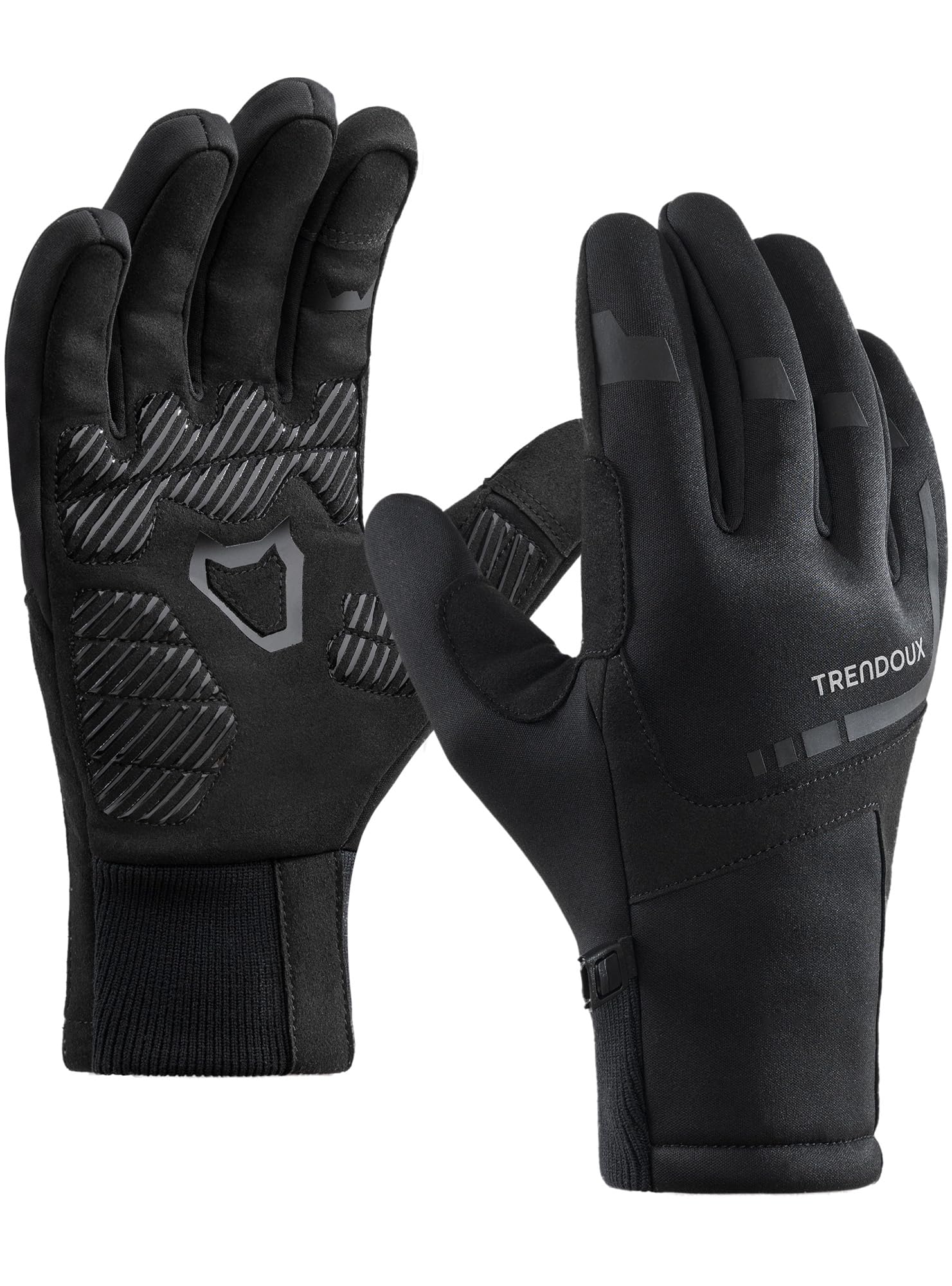 TRENDOUX Winter Gloves for Men Warm: Windproof Water Resistant Women Glove with Touchscreen SBR Pad Microfiber Palm
