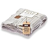GOLD CASE Throw Blanket for Couch - 100% Recycled Turkish Cotton Blankets & Throws - Vintage Soft Throw Blankets for Living Room - Boho Decorative Woven Couch Blanket - 50x60 - Beige