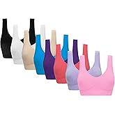 Vermilion Bird Women's 3 Pack Seamless Comfortable Sports Bra with Removable Pads