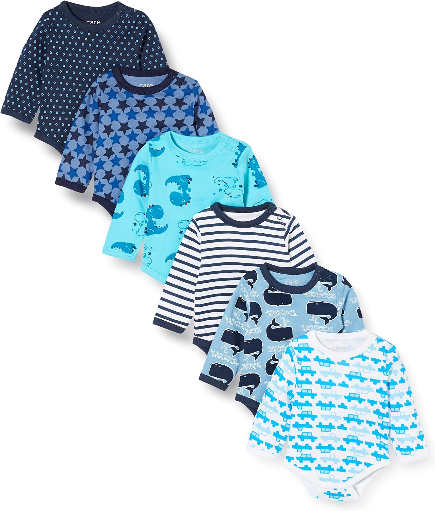 Unisex Long Sleeve Baby Bodysuit (Pack of 3 and 6)
