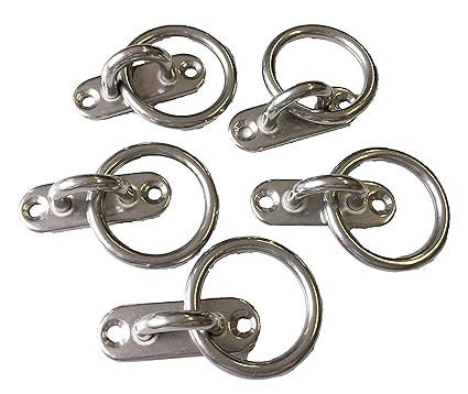 Sunload Augplatte Oval/Schmal mit Ring Edelstahl rostfrei V4A 5 Stück