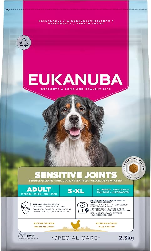 Sensitive Joints Aliment pour Chiens au Poulet - Aliment Sec Special Care pour Chiens aux articulations sensibles, favorisant la mobilité, 2,3 kg