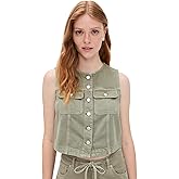 Madewell Women's Cropped Vest: Airy Denim Edition