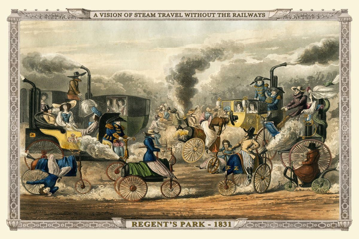Mapseeker 1000 Piece Jigsaw Puzzle - A Vision of Steam Travel Without The Railways - Regents Park London 1831 - 69 cm x 48 cm when completed (Approx 27" x 19")