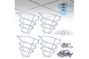 LEVENDOR Fire Sprinkler Head Cover Guard,White Fire Sprinkler Cage Suit 1/2"&3/4" Sprinkler,Fire Sprinkler Protection for Semi-Recessed Fire Sprinkler,Sprinkler Cover Side Wall/Pendent/Upright Sprinkler(4 PCS)