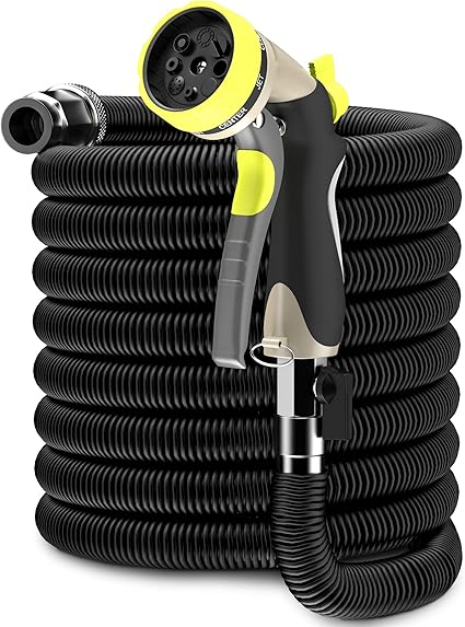 Alma Expandable Garden Hose 50ft Strongest Expandable Water Hose Extra Strong Brass Connectors Flexible Expanding Retractable Garden Hose Best For Outdoor Watering New 2019 Black Amazon Ca Patio Lawn Garden