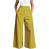 SEA&ALP African Print Pants for Women Plus Size Wide Leg Ankara Trousers Loose Kente Dashiki Pants Baggy Clothes Attire