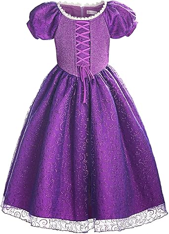 purple lace up dress