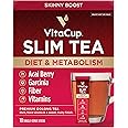 VitaCup Slim Instant Tea Packets for Diet Support, Oolong Tea w/B Vitamins, Garcinia, Inulin & Acai, On-The-go Instant Sticks, 10 Ct