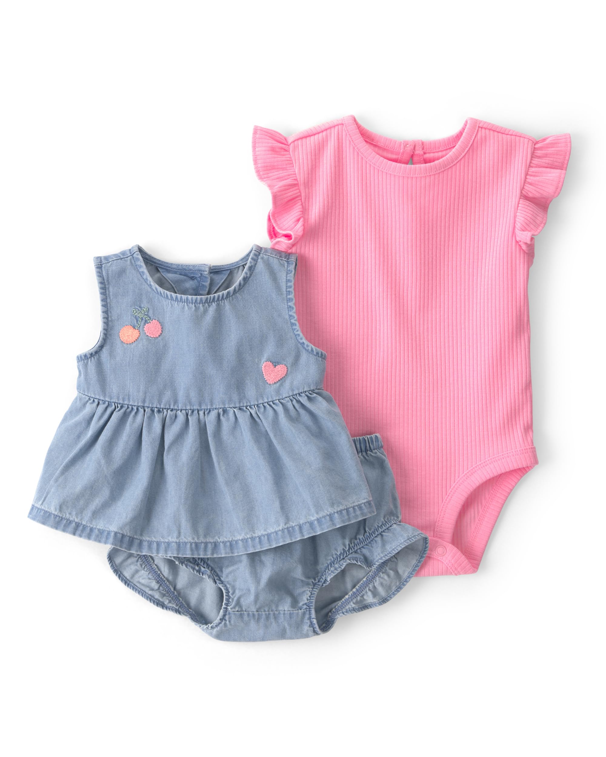Carter’s Girl 3-Piece diaper cover set, Pink/Blue, 6M