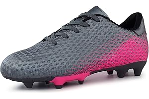 Hawkwell Kids Athletic Comfortable Outdoor Firm Ground Soccer Cleats Shoes(Toddler/Little Kid/Big Kid)