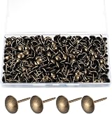 Yibaijia 320 Pcs Upholstery Nails Bronze Antique Push Studs 11x17 MM