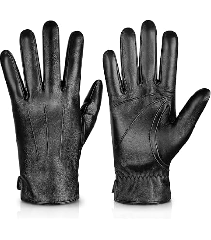 UGG Men's 3 Point Genuine Leather Gloves with Microfur Lining and