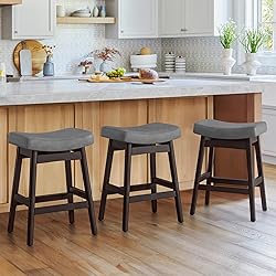 Cozyman Bar Stools Set of 3, Barstools with Sturdy