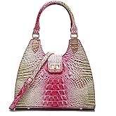 Makcr Joacbv Ladies Tote Leather Bags for Women Crocodile Embossed Zipper Satchel Purse Classy Compartments Crossbody bag